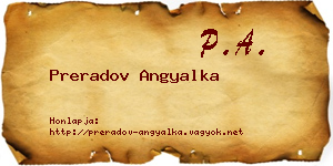Preradov Angyalka névjegykártya